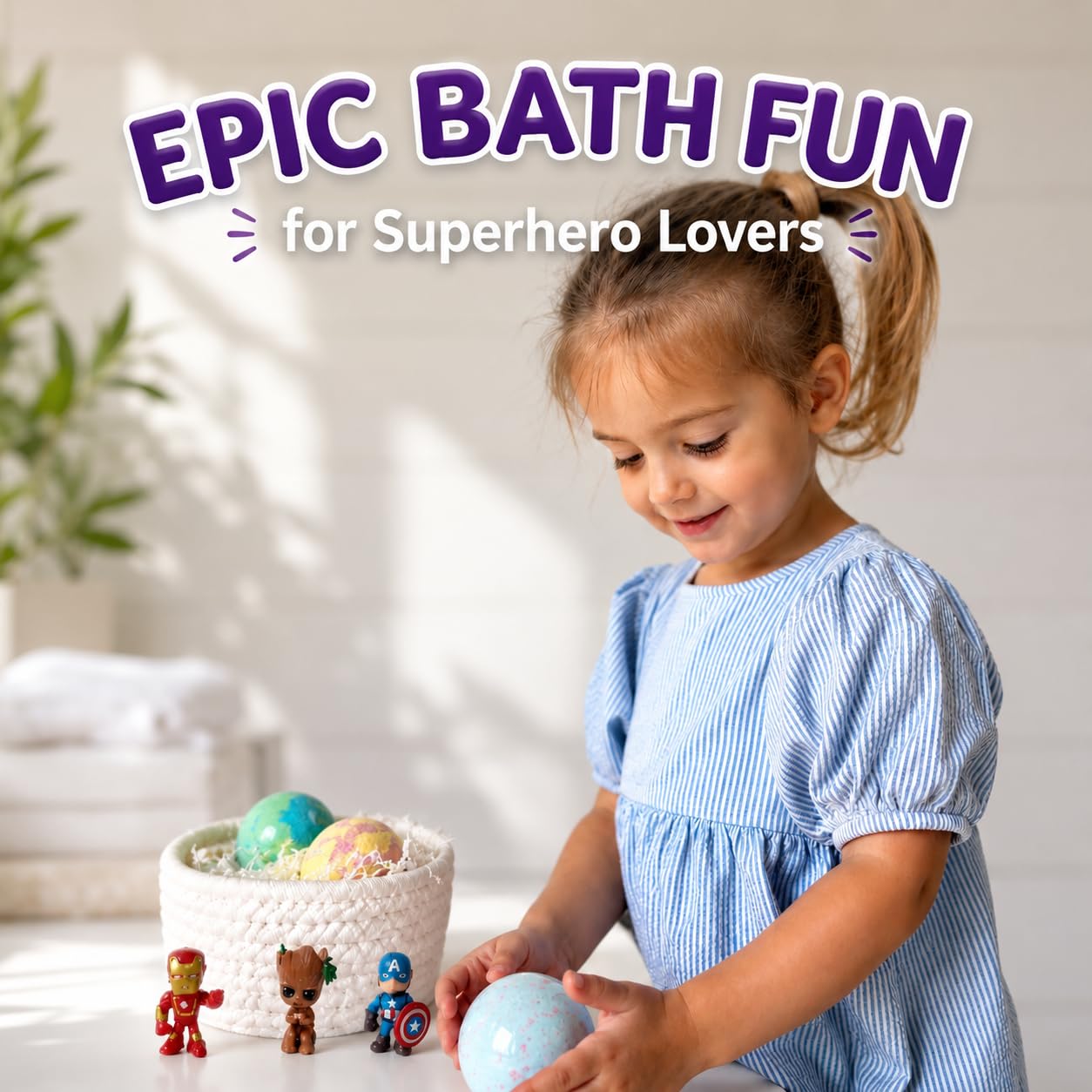 EvolutionUSA 12 Bloom Bath Bombs with Toys - Adorable Girl Bath Bomb Set, Bubbly Kids Bathbombs, Fizzy Bath Ball, Kids Bath Bombs for Girls, Childrens Bath Bomb Set Easter, Birthday, Christmas Gift