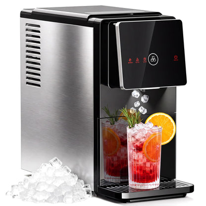 Antarctic Star Nugget Ice Maker Countertop, 33 lbs/24H, Automatic Ice Dispenser, Self-Cleaning Pebble Sonic Ice Machine, 1.8L Water Tank, One-Click & Motion Sensor Light, for Home/Office/Kitchen