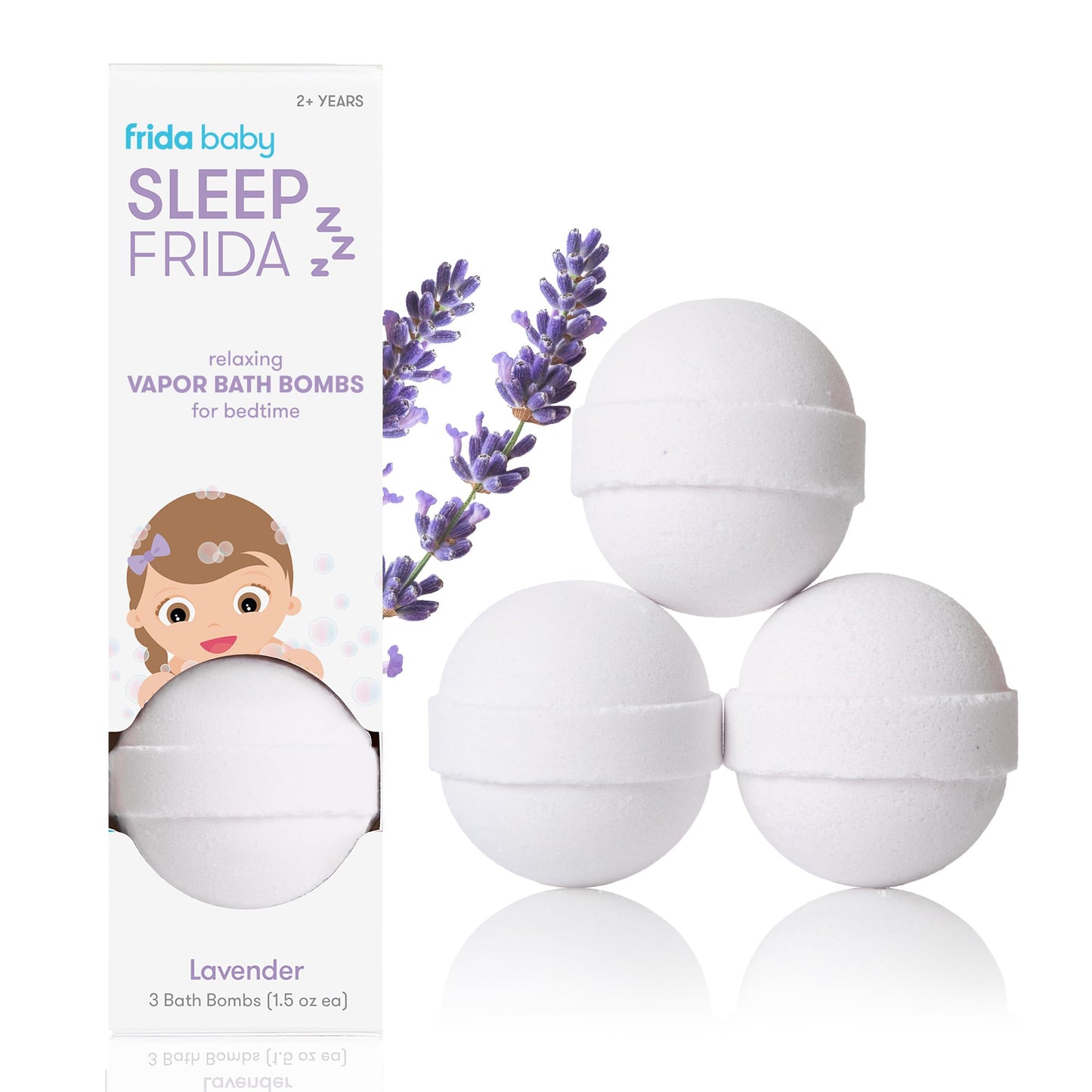 Frida Baby Natural Vapor Bath Bombs for Toddlers & Kids, Eucalyptus Essential Oil Bath Bombs for Aromatherapy, 10 Count