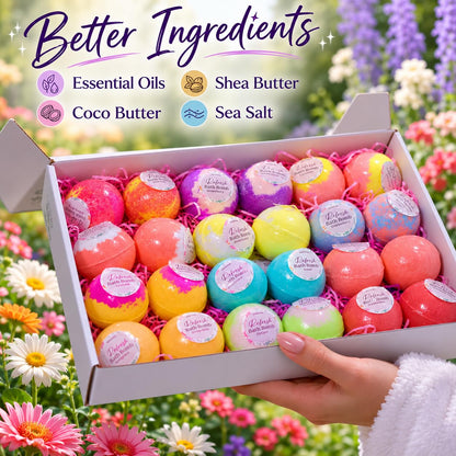 EvolutionUSA 12 Bloom Bath Bombs with Toys - Adorable Girl Bath Bomb Set, Bubbly Kids Bathbombs, Fizzy Bath Ball, Kids Bath Bombs for Girls, Childrens Bath Bomb Set Easter, Birthday, Christmas Gift