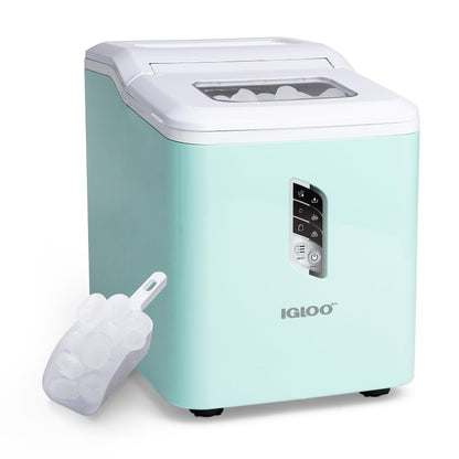 Igloo Automatic Self-Cleaning Portable Electric Countertop Ice Maker Machine with Handle, 26 Pounds in 24 Hours, 9 Ice Cubes Ready in 7 Minutes, with Ice Scoop and Basket