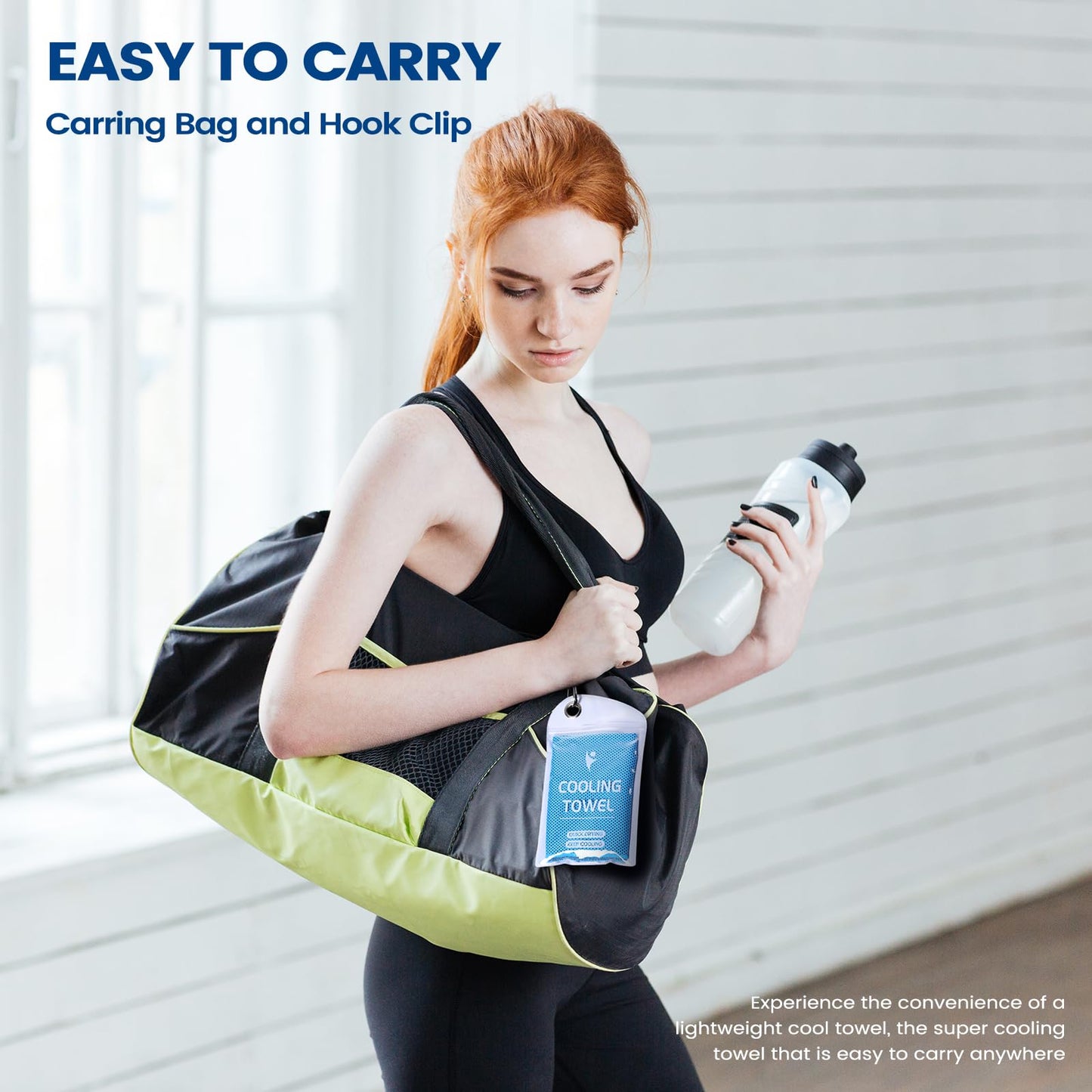 Clothirily Cooling Towels for Women Men, Breathable Cooling Towels for Neck and Face, Workout Towel for Hot Weather, Sweat Towel for Gym Yoga, Camping, Fitness, Running, Traveling, 6 Pack 40"x12"