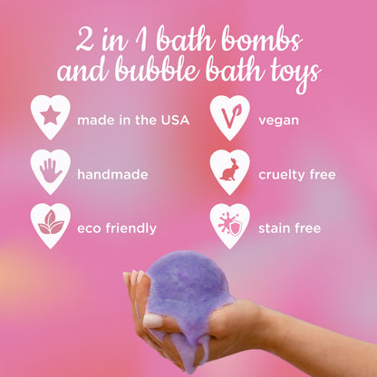 Superhero Bath Bombs for Kids with Surprise Toys Inside (6 Pack) - Large Bubble Bomb Fizzies for Boys, Girls, & Toddlers - Birthday Gift for Kids - Fruity Scent, USA Made by Two Sisters