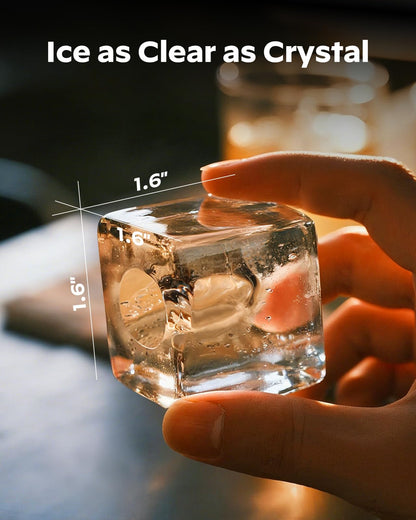 Nugget Ice Maker Countertop - Silonn Smart Pebble Ice Machine, Pellet Ice 44 lbs per Day, Crushed Ice from Timer Function and Status Alerts with Silonn App, Stainless Steel