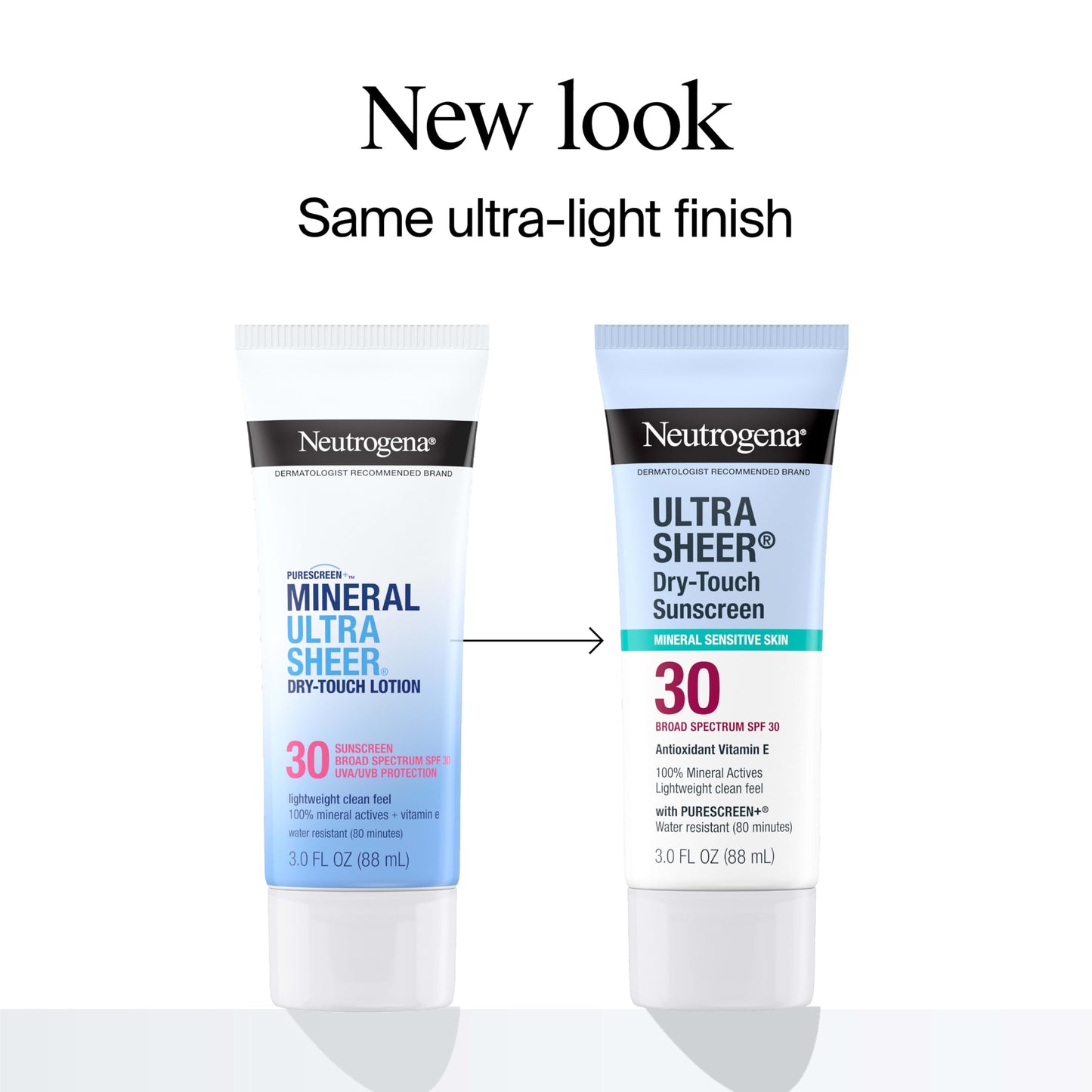 Neutrogena, Ultra Sheer Dry-Touch Sunscreen SPF 55 for Face and Body, Lightweight Non Greasy Broad Spectrum Uva/Uvb Protection, No White Cast, Water Resistant (80 Min) Travel Sunscreen Lotion, 88.7 mL