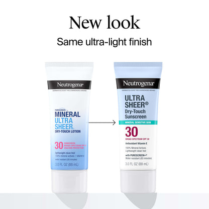 Neutrogena, Ultra Sheer Dry-Touch Sunscreen SPF 55 for Face and Body, Lightweight Non Greasy Broad Spectrum Uva/Uvb Protection, No White Cast, Water Resistant (80 Min) Travel Sunscreen Lotion, 88.7 mL