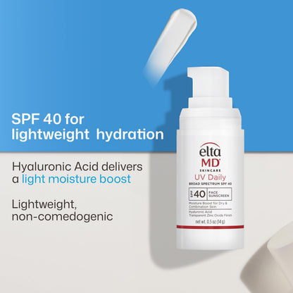 EltaMD UV Daily SPF Face Sunscreen Moisturizer with Zinc Oxide, Daily Face Moisturizer with SPF, Sunscreen for Dry Skin