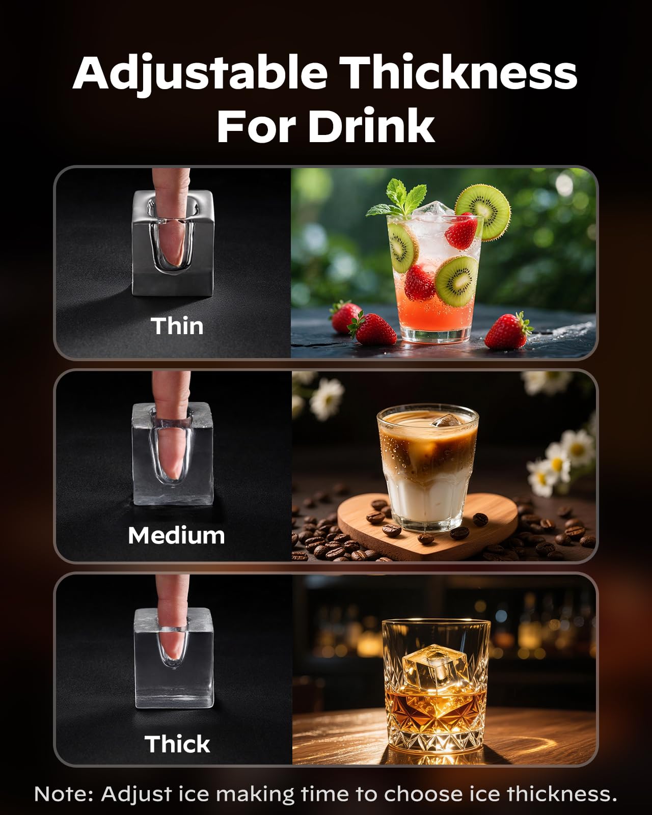 Nugget Ice Maker Countertop - Silonn Smart Pebble Ice Machine, Pellet Ice 44 lbs per Day, Crushed Ice from Timer Function and Status Alerts with Silonn App, Stainless Steel