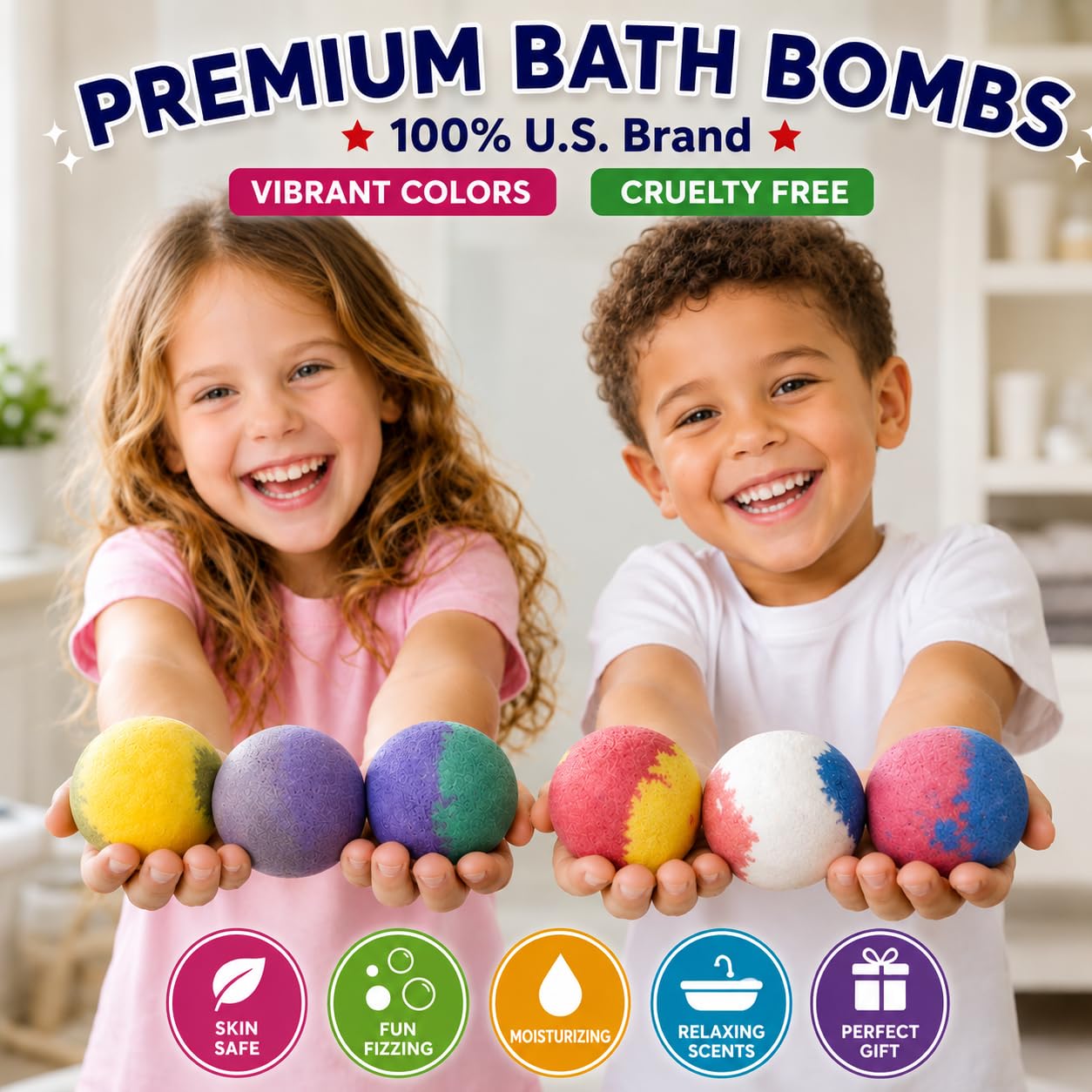 EvolutionUSA 12 Bloom Bath Bombs with Toys - Adorable Girl Bath Bomb Set, Bubbly Kids Bathbombs, Fizzy Bath Ball, Kids Bath Bombs for Girls, Childrens Bath Bomb Set Easter, Birthday, Christmas Gift