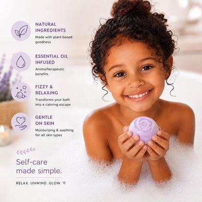EvolutionUSA 12 Bloom Bath Bombs with Toys - Adorable Girl Bath Bomb Set, Bubbly Kids Bathbombs, Fizzy Bath Ball, Kids Bath Bombs for Girls, Childrens Bath Bomb Set Easter, Birthday, Christmas Gift
