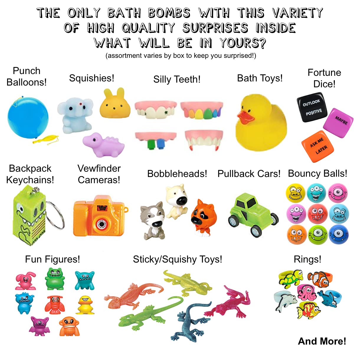 Superhero Bath Bombs for Kids with Surprise Toys Inside (6 Pack) - Large Bubble Bomb Fizzies for Boys, Girls, & Toddlers - Birthday Gift for Kids - Fruity Scent, USA Made by Two Sisters