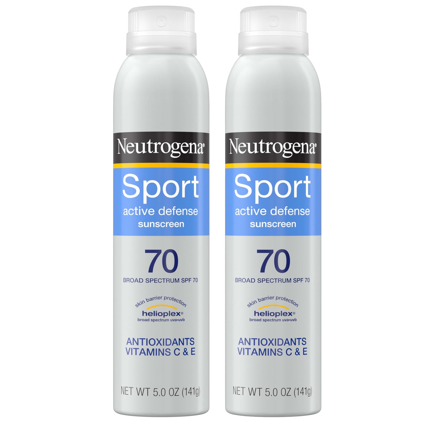 Neutrogena, Sport Face Sunscreen SPF 70+, Oil-Free, Sweat and Water-Resistant, Broad-Spectrum UVA/UVB, 2.5 Fl Oz