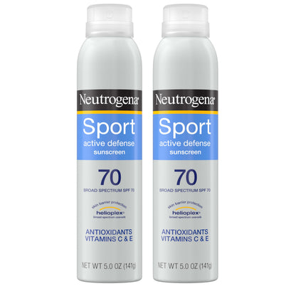 Neutrogena, Sport Face Sunscreen SPF 70+, Oil-Free, Sweat and Water-Resistant, Broad-Spectrum UVA/UVB, 2.5 Fl Oz