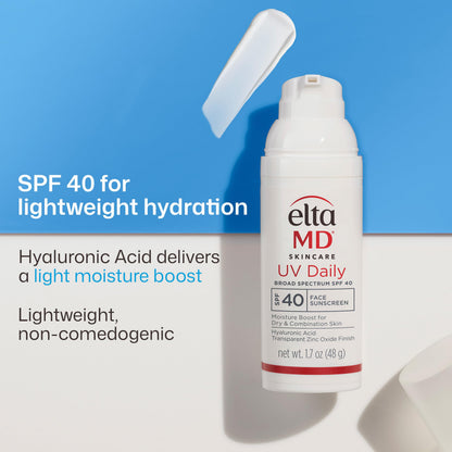 EltaMD UV Daily SPF Face Sunscreen Moisturizer with Zinc Oxide, Daily Face Moisturizer with SPF, Sunscreen for Dry Skin
