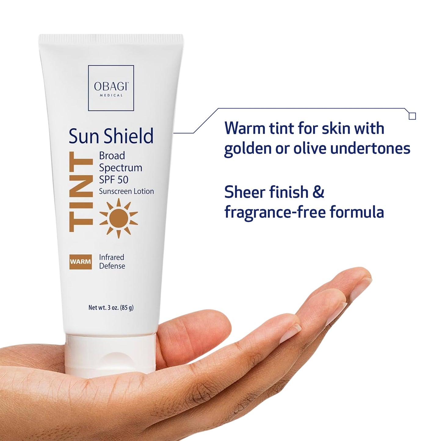 Obagi Sun Shield Tinted Sunscreen – Broad Spectrum SPF 50 Protection from the Sun