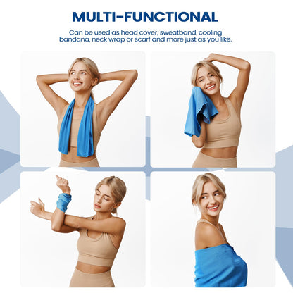 Clothirily Cooling Towels for Women Men, Breathable Cooling Towels for Neck and Face, Workout Towel for Hot Weather, Sweat Towel for Gym Yoga, Camping, Fitness, Running, Traveling, 6 Pack 40"x12"