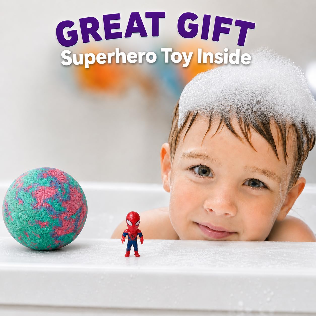 EvolutionUSA 12 Bloom Bath Bombs with Toys - Adorable Girl Bath Bomb Set, Bubbly Kids Bathbombs, Fizzy Bath Ball, Kids Bath Bombs for Girls, Childrens Bath Bomb Set Easter, Birthday, Christmas Gift