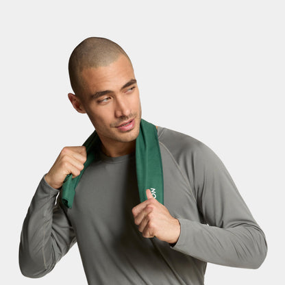 MISSION On-The-Go Cooling Towel, Blue - Soft, Lightweight Fabric - Cools Up to 2 Hours - UPF 50 Sun Protection - Machine Washable