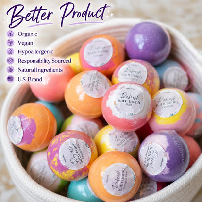 EvolutionUSA 12 Bloom Bath Bombs with Toys - Adorable Girl Bath Bomb Set, Bubbly Kids Bathbombs, Fizzy Bath Ball, Kids Bath Bombs for Girls, Childrens Bath Bomb Set Easter, Birthday, Christmas Gift