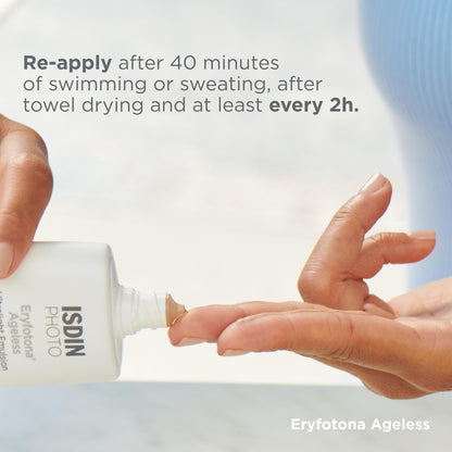 ISDIN Eryfotona Ageless Tinted Mineral Face Sunscreen SPF 50, Zinc Oxide | Anti-Aging, 100% Mineral UV Filters, Ultralight Emulsion, Suitable for Sensitive Skin, Dermatologist Recommended