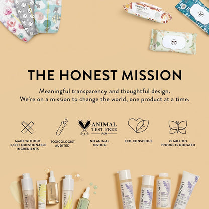 The Honest Company Foaming Bubble Bath & Baby Wash, Tear-Free, Hypoallergenic, Natural Formula, Lavender Calm Scent, 12 fl oz