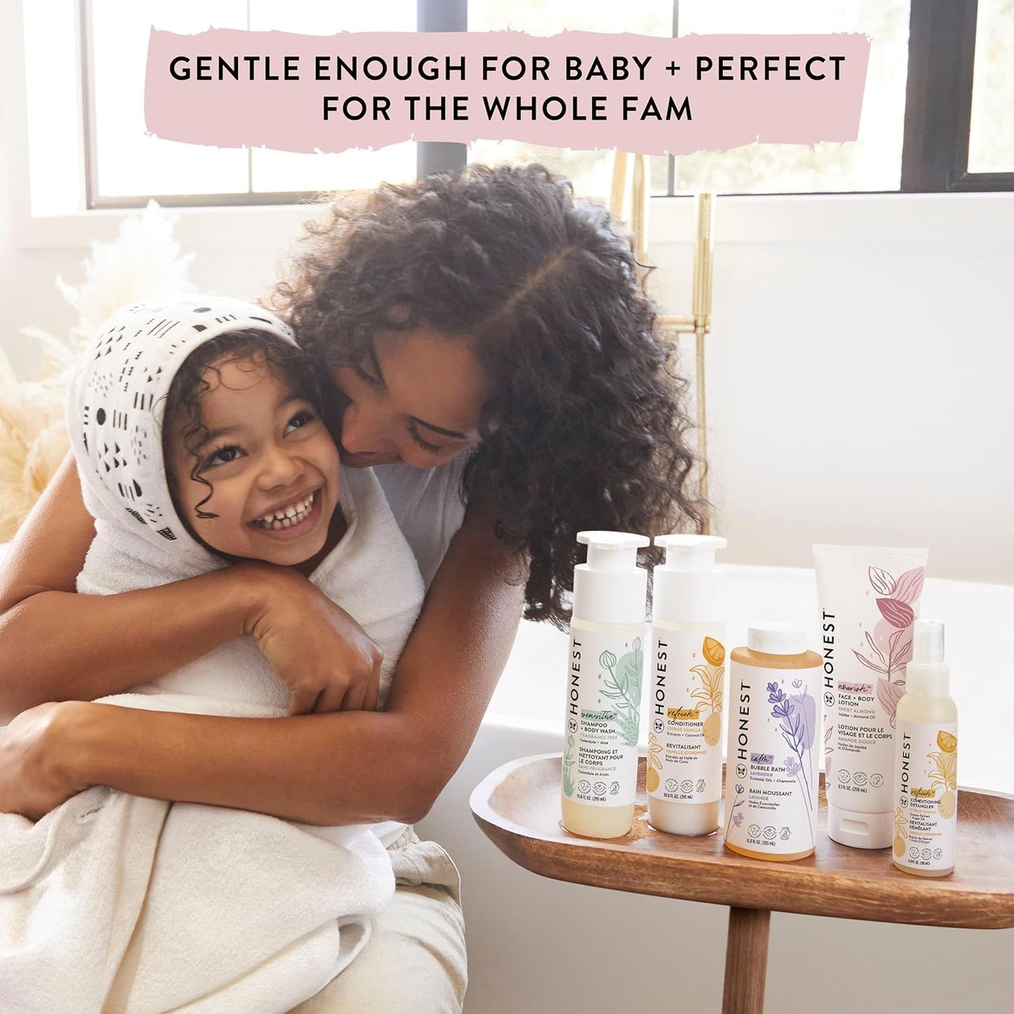 The Honest Company Foaming Bubble Bath & Baby Wash, Tear-Free, Hypoallergenic, Natural Formula, Lavender Calm Scent, 12 fl oz