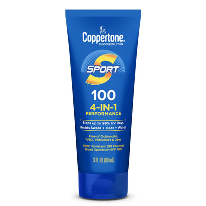 Coppertone SPORT Sunscreen Lotion Broad Spectrum SPF 50 (3 Fluid Ounce) (Packaging may vary)