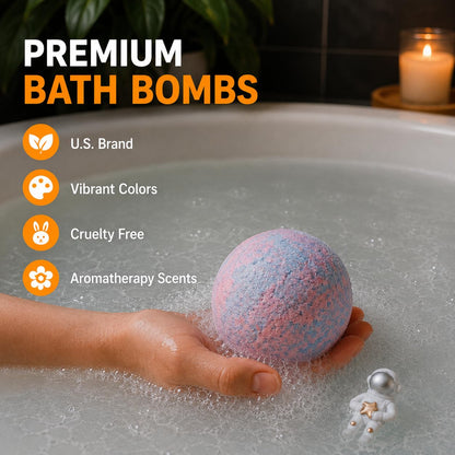 EvolutionUSA 12 Bloom Bath Bombs with Toys - Adorable Girl Bath Bomb Set, Bubbly Kids Bathbombs, Fizzy Bath Ball, Kids Bath Bombs for Girls, Childrens Bath Bomb Set Easter, Birthday, Christmas Gift