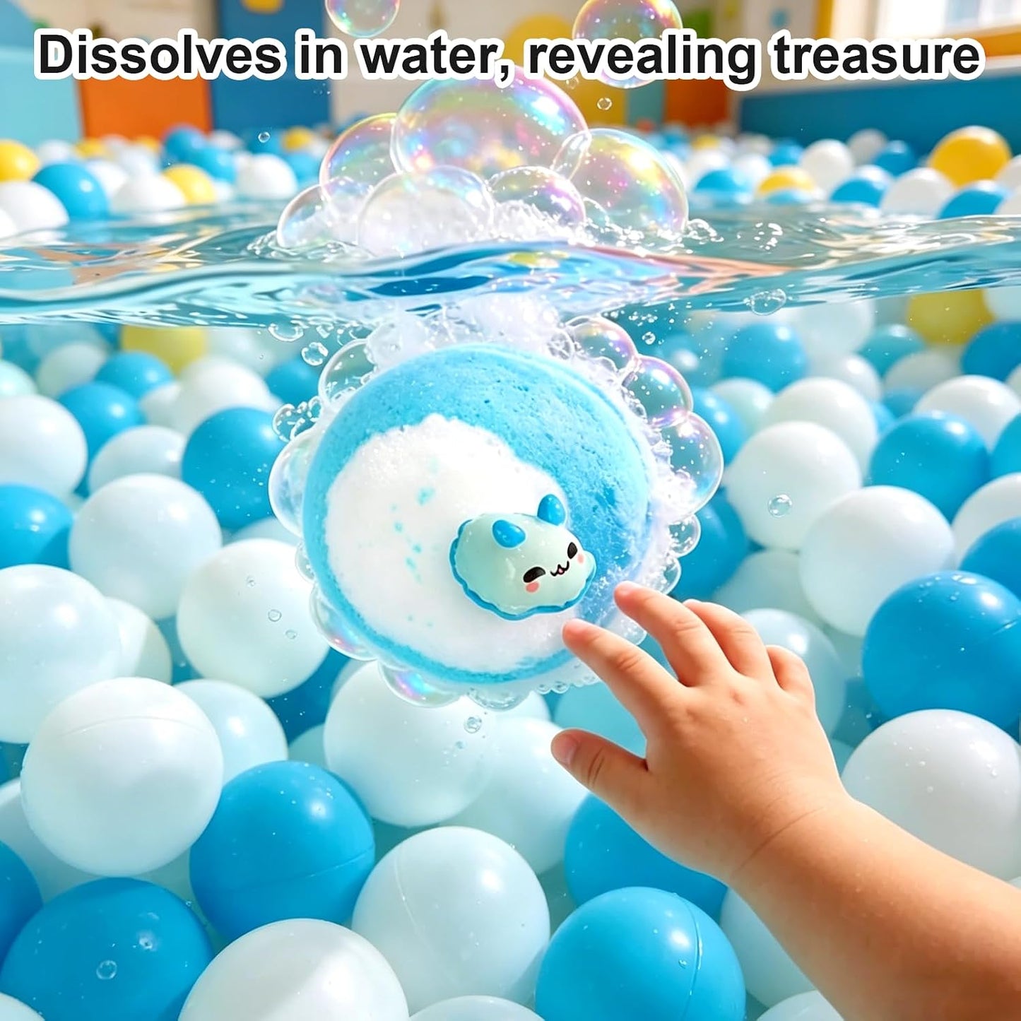 Bath Bombs with Toys Inside, 12 Pack Natural Bubble Bath Bombs with Surprise Toy for Easter Basket Stuffers Gifts