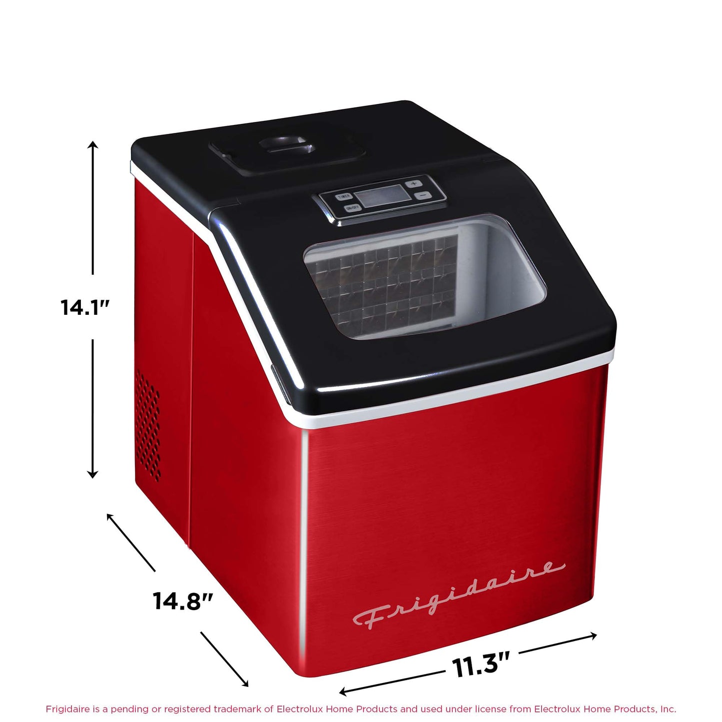 FRIGIDAIRE EFIC452-SS 40 Lbs Extra Large Clear Maker, Stainless Steel, Makes Square Ice
