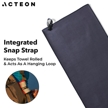 Acteon Microfiber Gym Towels 5 Pack, Quick Dry Silver ION Odor-Free Sweat Towel, Super Absorbent Fast Drying for Men & Women, Workout, Yoga, Running, Hiking, Travel – 16x30.5 Inch