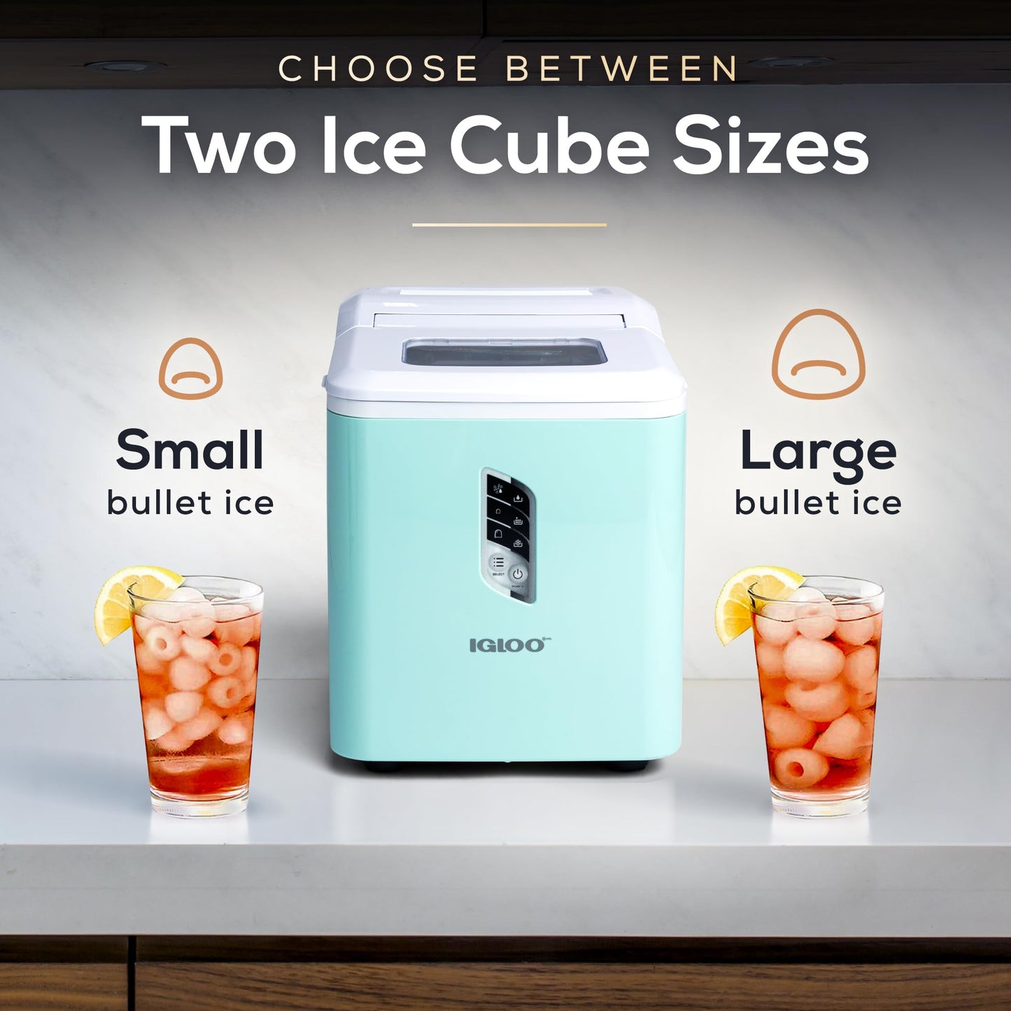 Igloo Automatic Self-Cleaning Portable Electric Countertop Ice Maker Machine with Handle, 26 Pounds in 24 Hours, 9 Ice Cubes Ready in 7 Minutes, with Ice Scoop and Basket
