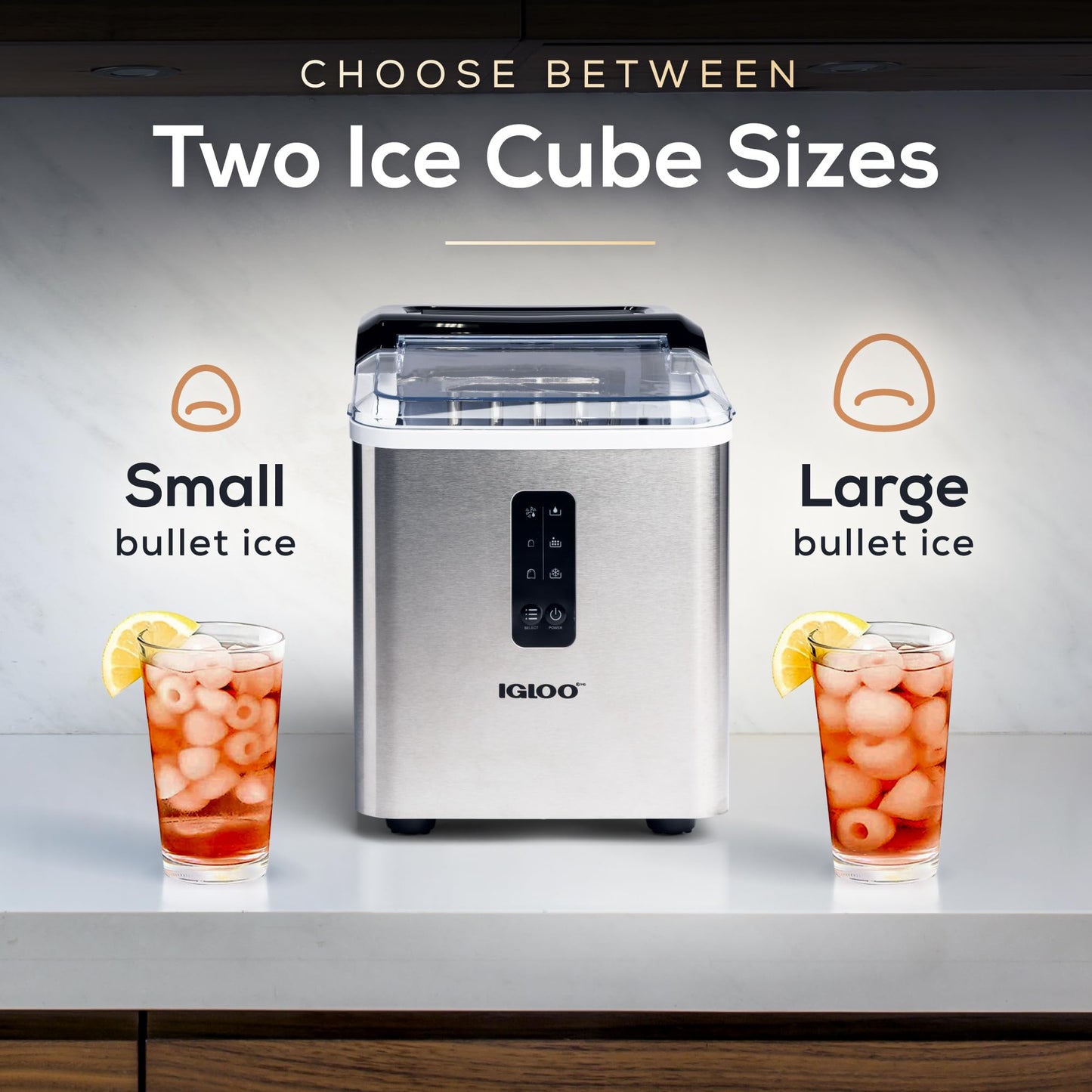 Igloo Automatic Self-Cleaning Portable Electric Countertop Ice Maker Machine with Handle, 26 Pounds in 24 Hours, 9 Ice Cubes Ready in 7 Minutes, with Ice Scoop and Basket