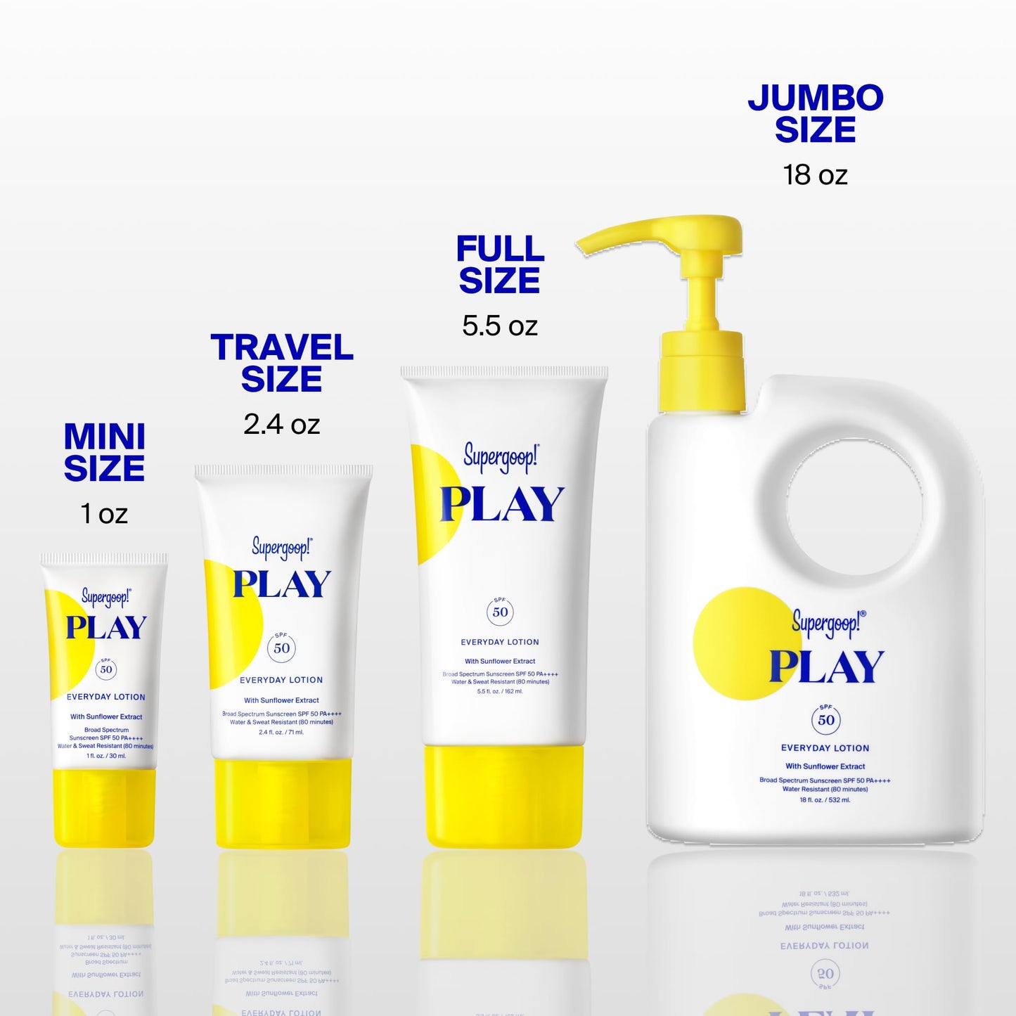 Supergoop! PLAY Everyday Lotion - Broad Spectrum Body & Face Sunscreen - Great for Active Days - Fast Absorbing, Water & Sweat Resistant
