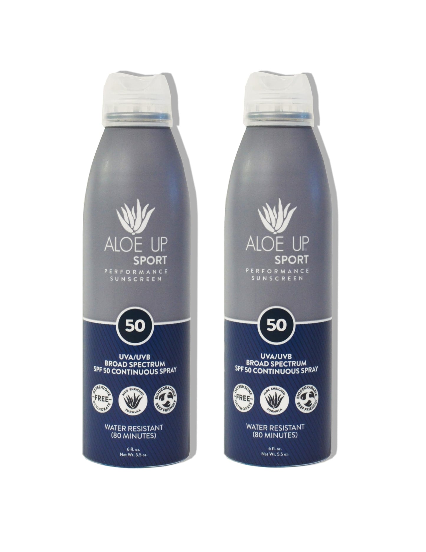 Aloe Up Sport Sunscreen Body Lotion SPF 50 – Broad Spectrum Sunblock With Aloe Vera Gel – Non-Greasy, Skin Sun Protection, No White Cast – Sunscreen – Fragrance-Free – 6 Oz, 2-Pack