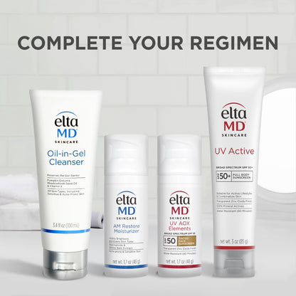 EltaMD UV Active 100% Mineral Sunscreen, SPF 50+ Full Body Sunscreen for Active Lifestyles, Water Resistant Up to 80 Minutes, 3.0 oz Tube