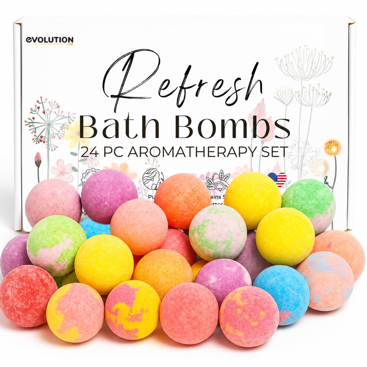 EvolutionUSA 12 Bloom Bath Bombs with Toys - Adorable Girl Bath Bomb Set, Bubbly Kids Bathbombs, Fizzy Bath Ball, Kids Bath Bombs for Girls, Childrens Bath Bomb Set Easter, Birthday, Christmas Gift