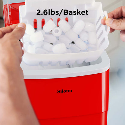 Silonn Nugget Ice Maker Countertop with APP & Voice Control, Self Cleaning Ice Machine with 3L Large Water Tank, 40 lbs/24H Soft Chewable Ice, Portable Pebble Ice Maker for Home, Kitchen and Party