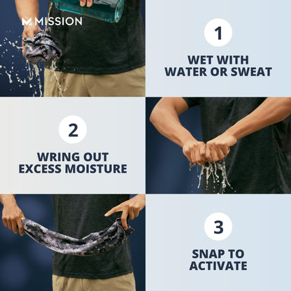 MISSION Original Cooling Towel - Soft, Durable Microfiber - Cools Up to 2 Hours - UPF 50 Sun Protection - Machine Washable