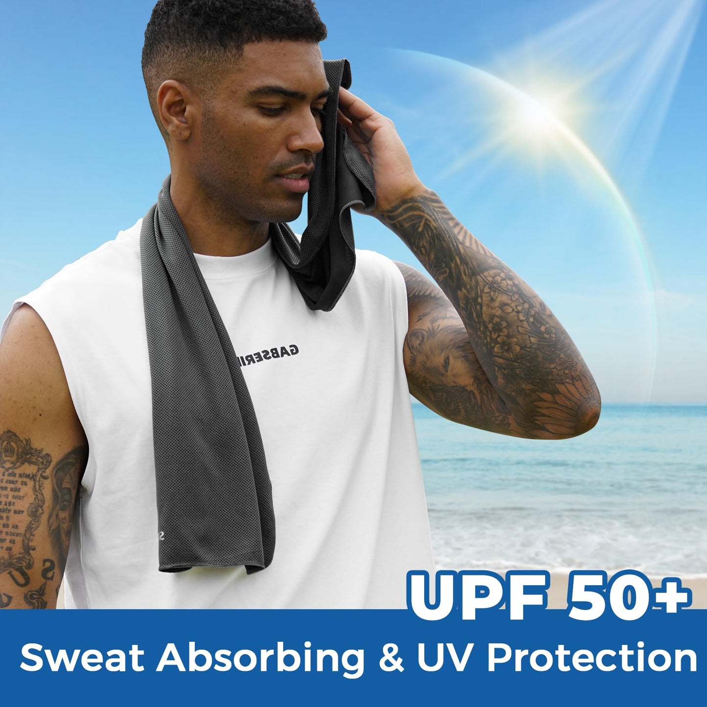 Sukeen Cooling Towels 6 Pack (40"x12"), Cooling Towels for Neck and Face, Quick Dry Sport Camping Cooling Towel, Cold Towel for Hot Weather