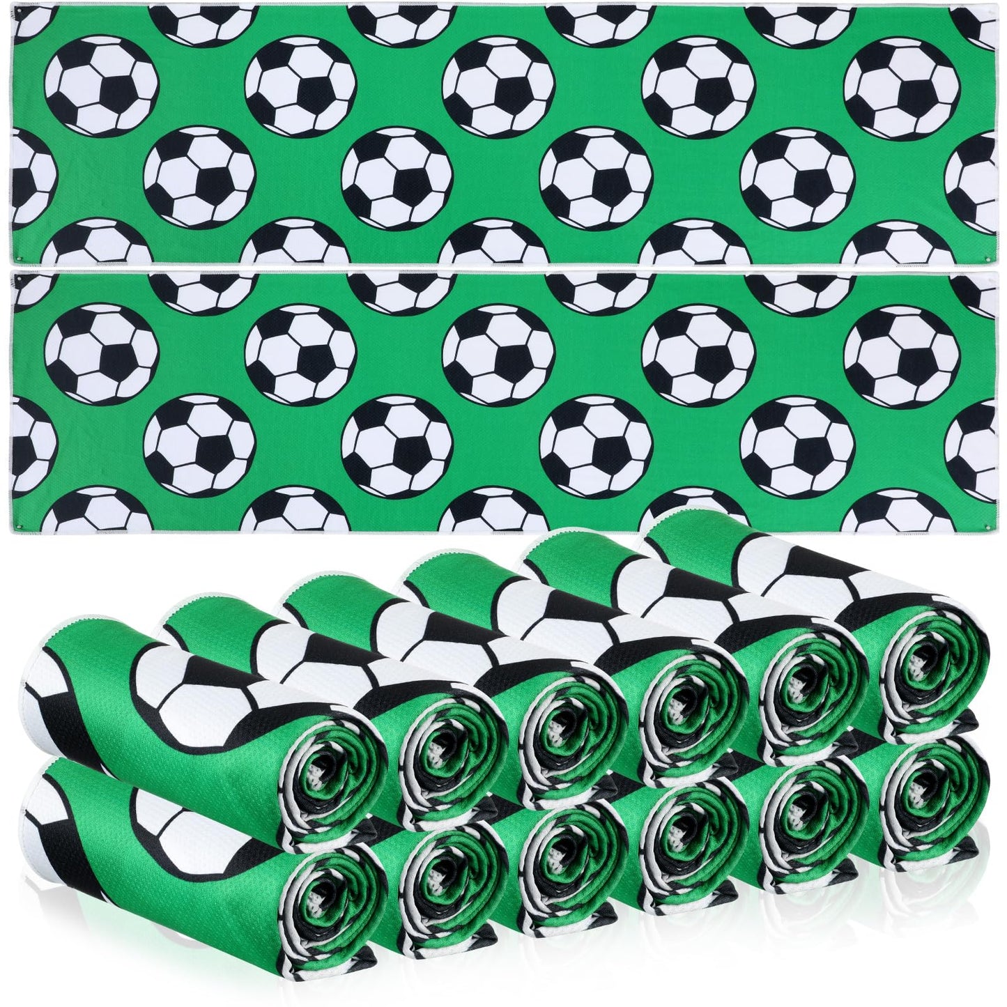 12 Pcs Cooling Towel Baseball Football Basketball Breathable Chilly Softball Soccer Ice Towel, 40"x12" Tennis Microfiber Accessories for Player(White,Baseball)