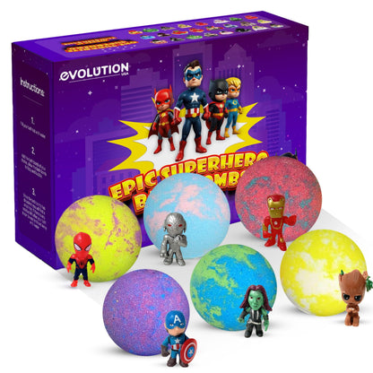 EvolutionUSA 12 Bloom Bath Bombs with Toys - Adorable Girl Bath Bomb Set, Bubbly Kids Bathbombs, Fizzy Bath Ball, Kids Bath Bombs for Girls, Childrens Bath Bomb Set Easter, Birthday, Christmas Gift