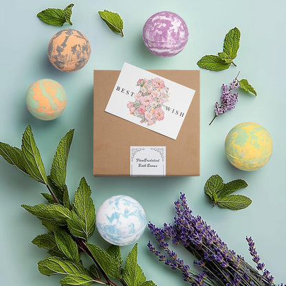 Bath Bombs for Women, 9pcs Handmade Bubble Bath Bombs with Natural Essential Oils, Wonderfull Gift for Women, as Well as Nice Valentine's Day or Birthday Gift for Wife and Girlfriend