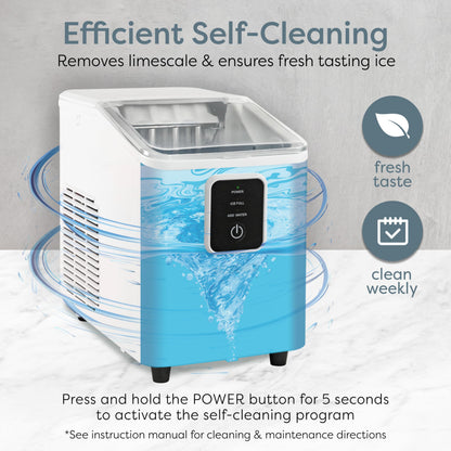 Igloo Automatic Self-Cleaning Portable Electric Countertop Ice Maker Machine with Handle, 26 Pounds in 24 Hours, 9 Ice Cubes Ready in 7 Minutes, with Ice Scoop and Basket