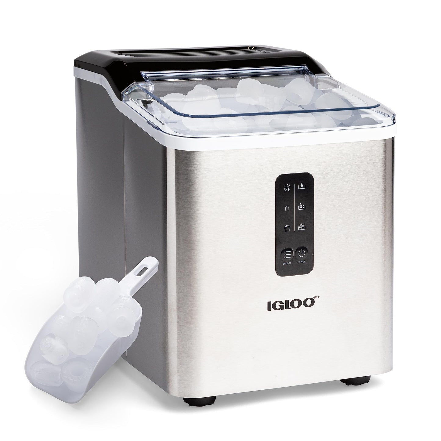 Igloo Automatic Self-Cleaning Portable Electric Countertop Ice Maker Machine with Handle, 26 Pounds in 24 Hours, 9 Ice Cubes Ready in 7 Minutes, with Ice Scoop and Basket