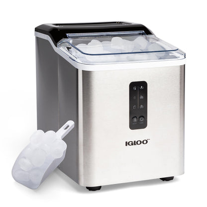 Igloo Automatic Self-Cleaning Portable Electric Countertop Ice Maker Machine with Handle, 26 Pounds in 24 Hours, 9 Ice Cubes Ready in 7 Minutes, with Ice Scoop and Basket