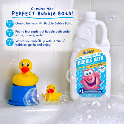 Mr. Bubble Original Bubble Bath - Great for Your Baby, Kids, and Adults - Hypoallergenic, Tear Free Bubble Bath Solution (2 Bottles, 16 fl oz Each)