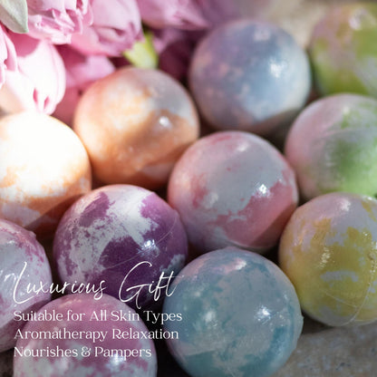 EvolutionUSA 12 Bloom Bath Bombs with Toys - Adorable Girl Bath Bomb Set, Bubbly Kids Bathbombs, Fizzy Bath Ball, Kids Bath Bombs for Girls, Childrens Bath Bomb Set Easter, Birthday, Christmas Gift