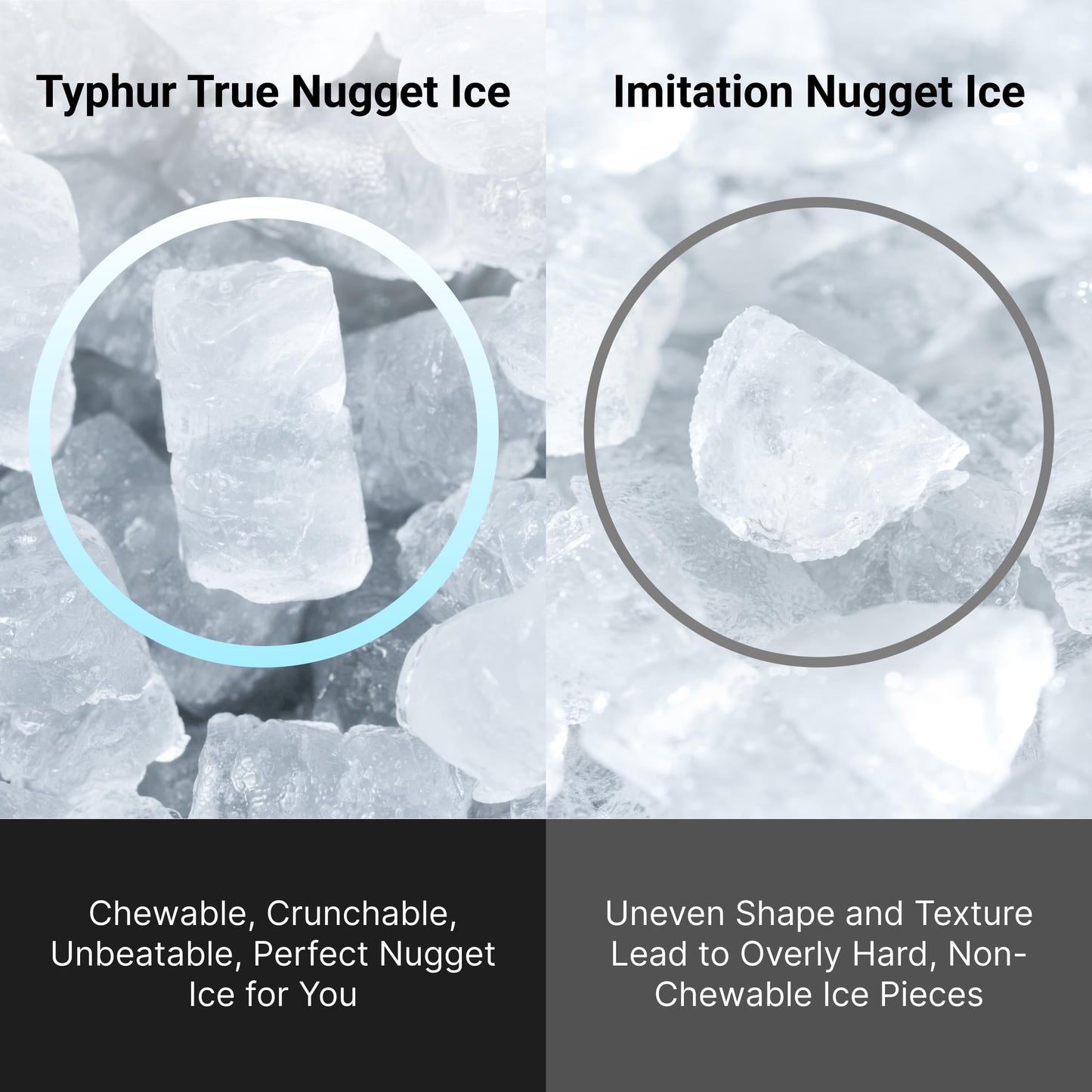 Typhur Smart Nugget Ice Maker Countertop with App Control, Pebble Ice Machine, Portable Pellet Ice Maker with Handle, Self-Cleaning Pump, 8 Cleaners, 35lbs/24H for Home, Kitchen, Office, RV, Silver