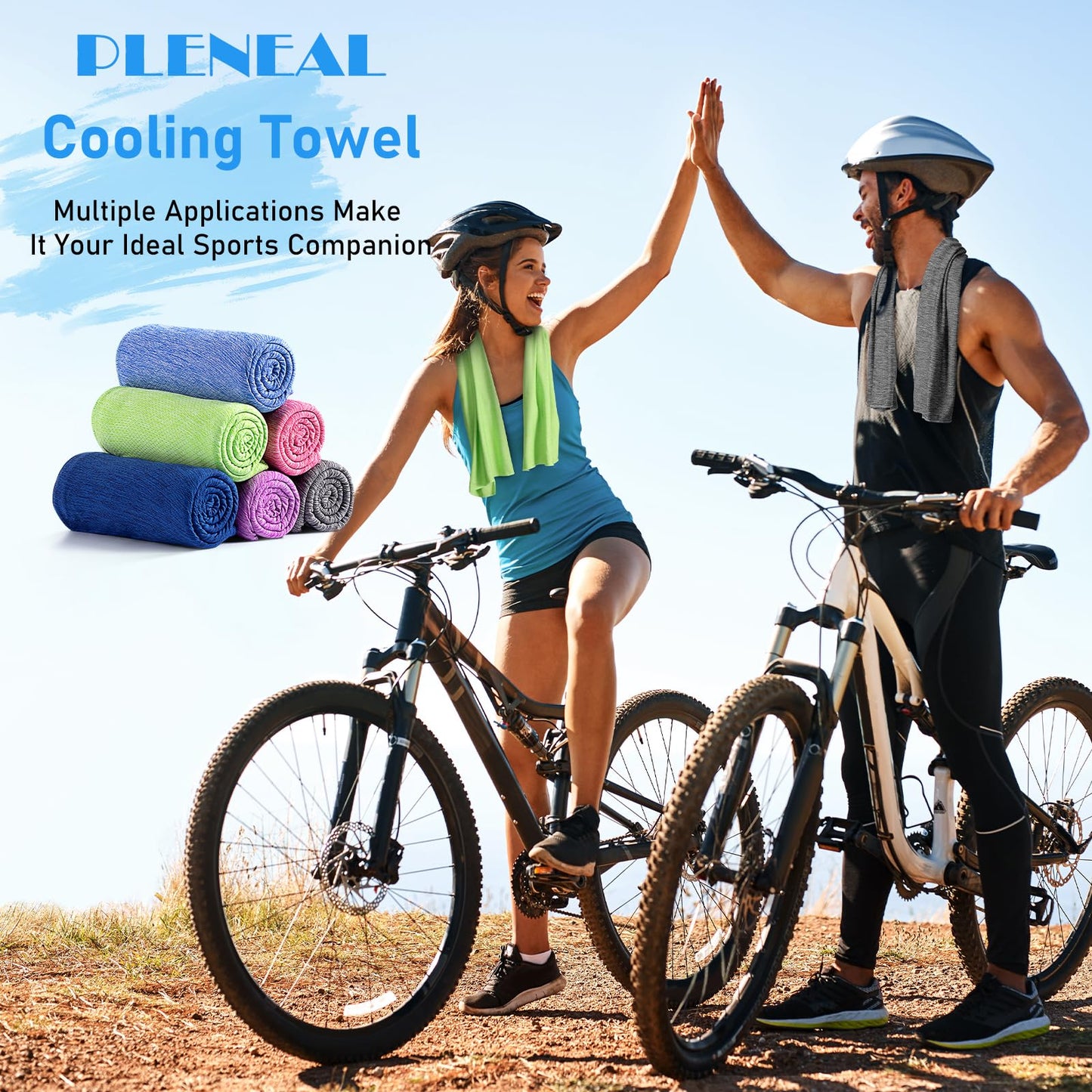Pleneal Cooling Towels - 6 Pack Cooling Towel (40"x12"), Ice Gym Towels for Working Out, Microfiber Cooling Towels for Neck and Face, Yoga Towel for Home Gym, Workout & More Activities